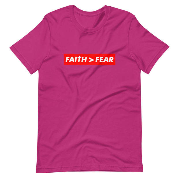 Faith > Fear Short-Sleeve Unisex T-Shirt