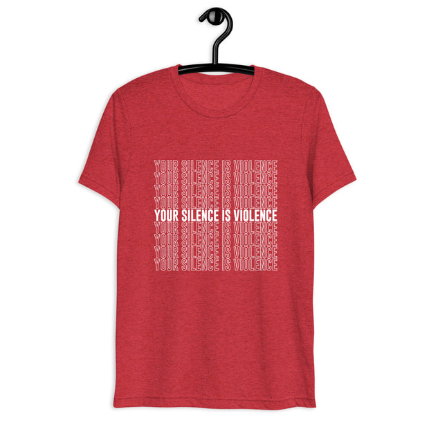 Silence = Violence Short sleeve t-shirt